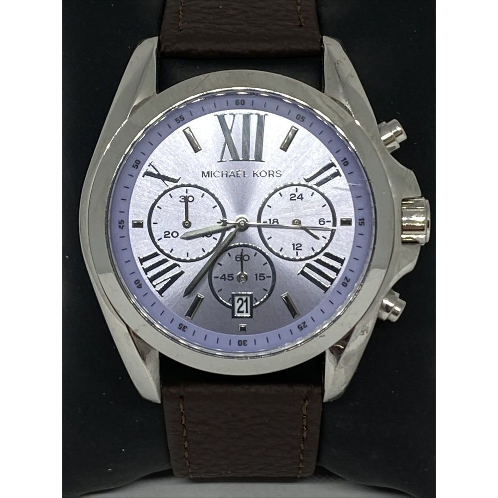 Michael Kors MK6331 Women's Brown Leather Analog Dial Quartz Genuine Watch GE460 - Picture 2 of 12